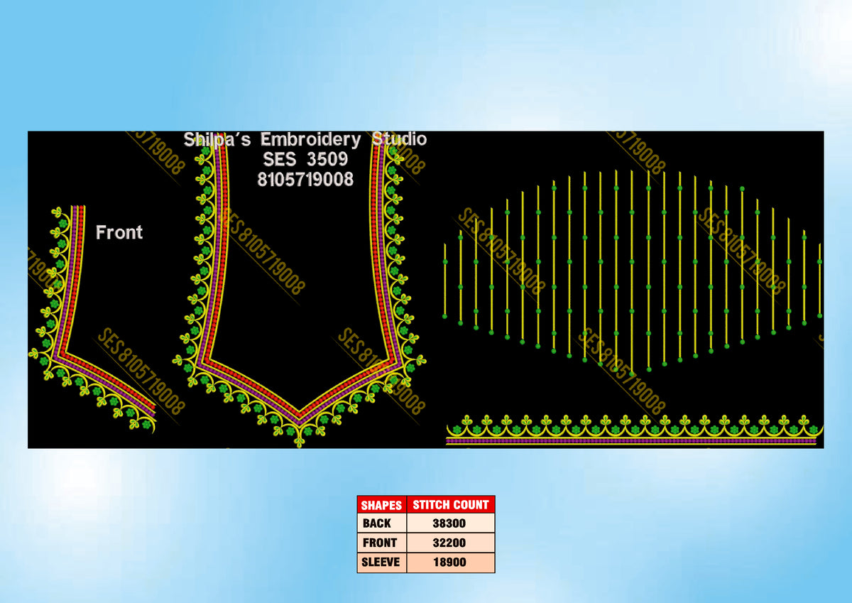 Embroidery Designs 3501-3600 Series