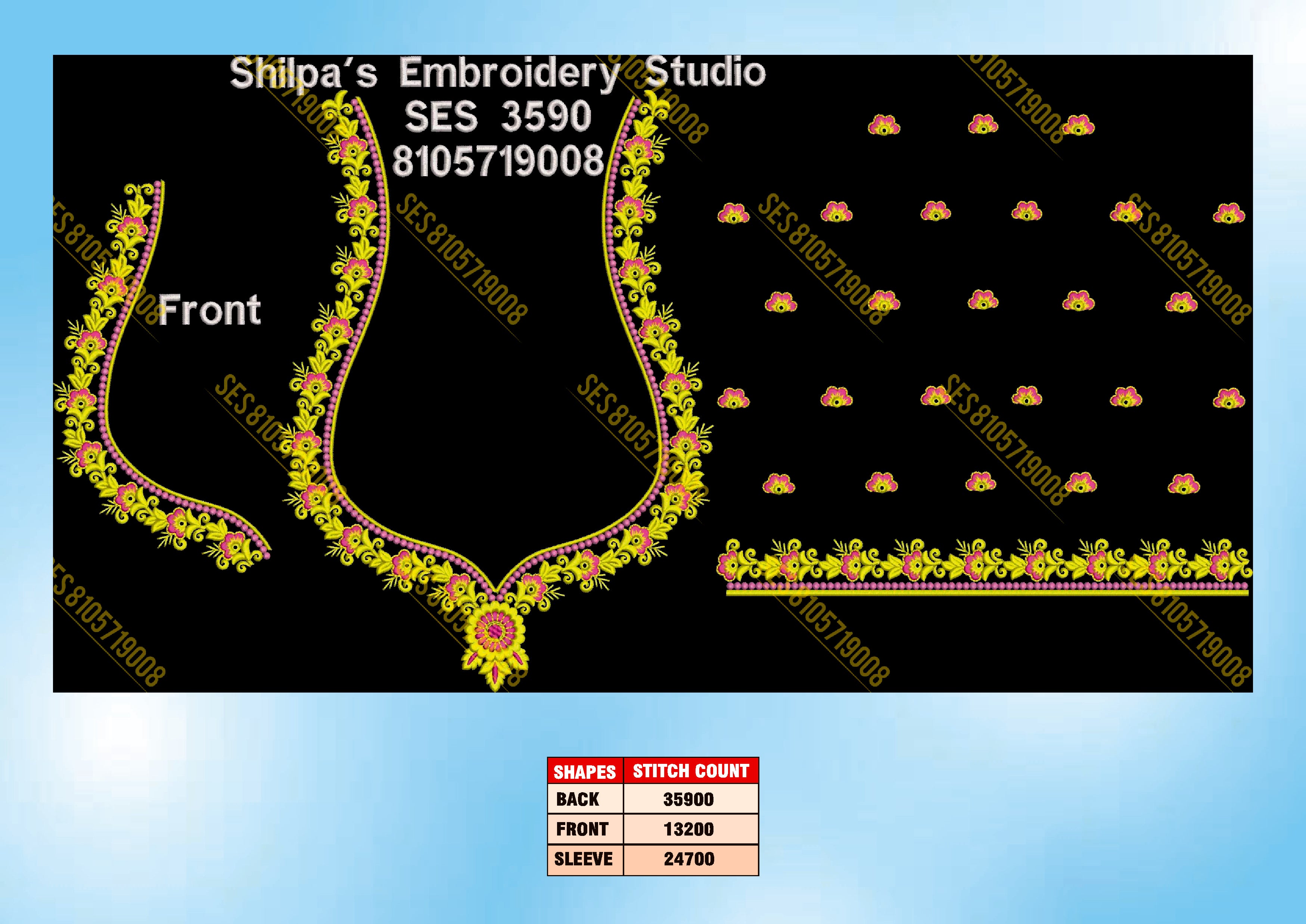 Embroidery Designs 3501-3600 Series
