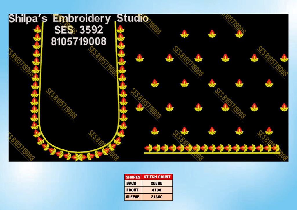 Embroidery Designs 3501-3600 Series