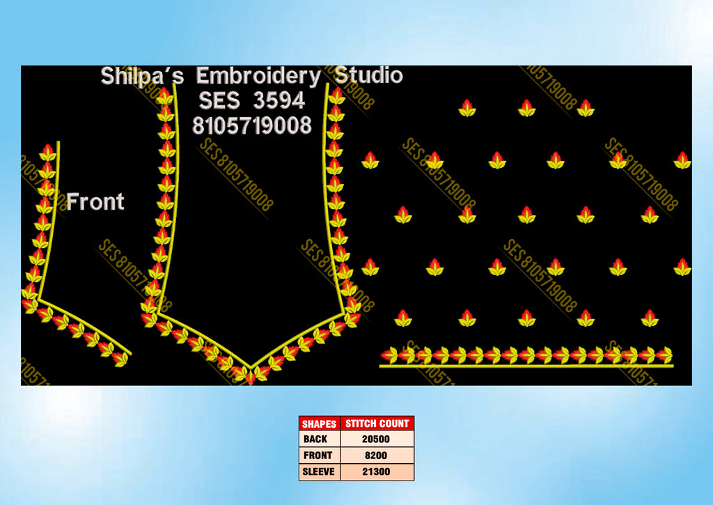 Embroidery Designs 3501-3600 Series