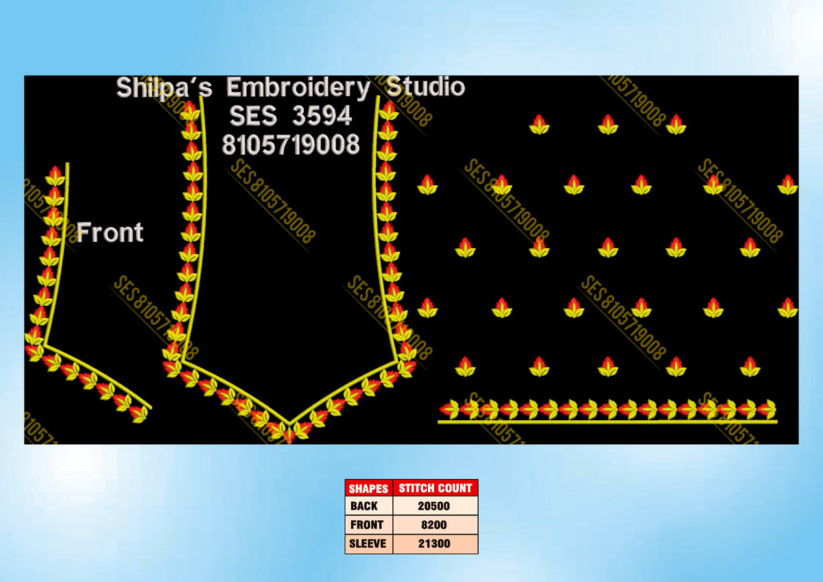 Embroidery Designs 3501-3600 Series