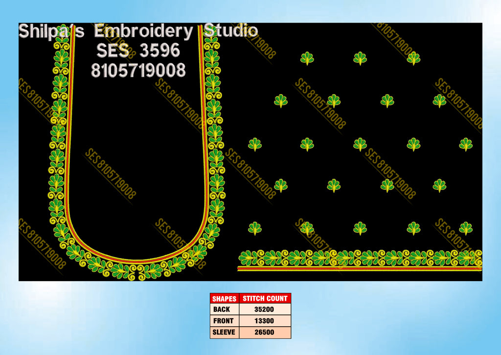 Embroidery Designs 3501-3600 Series