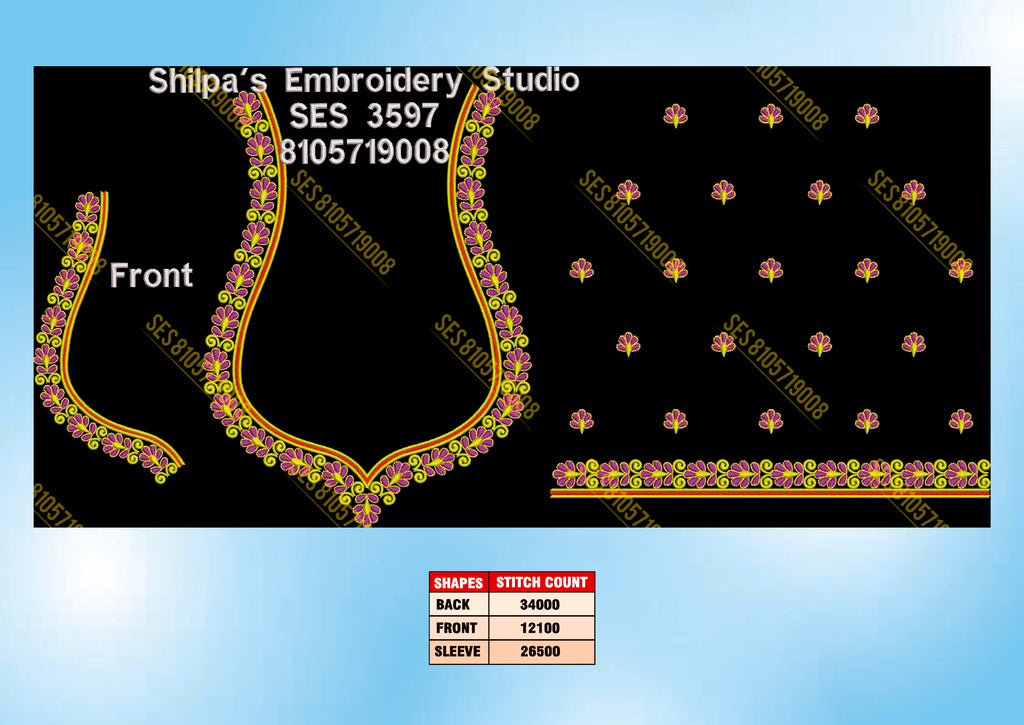 Embroidery Designs 3501-3600 Series
