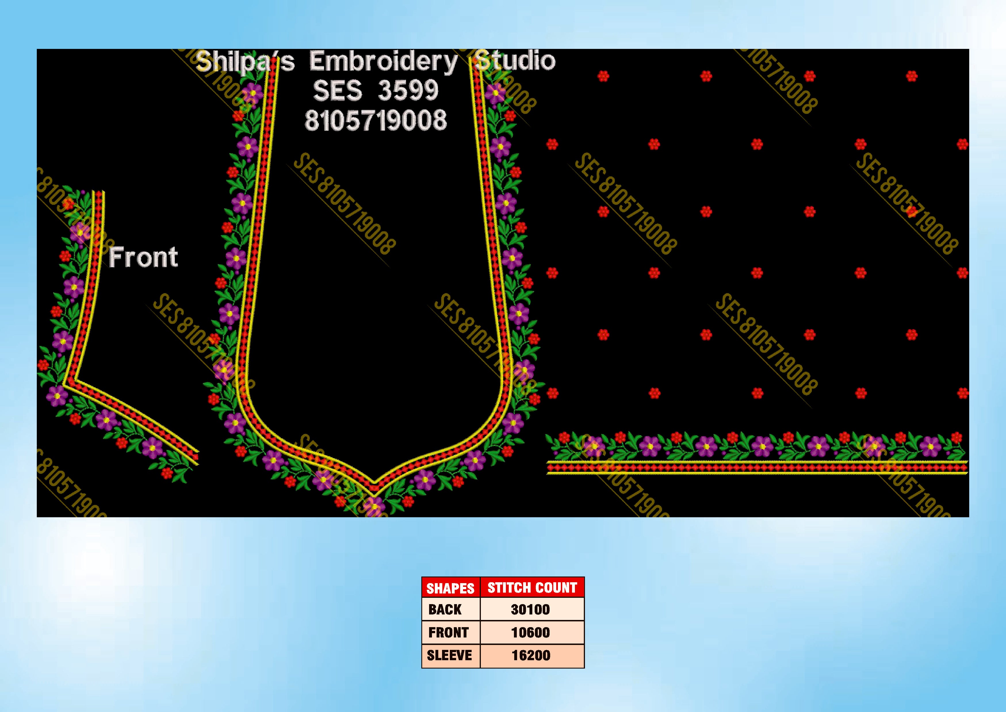 Embroidery Designs 3501-3600 Series