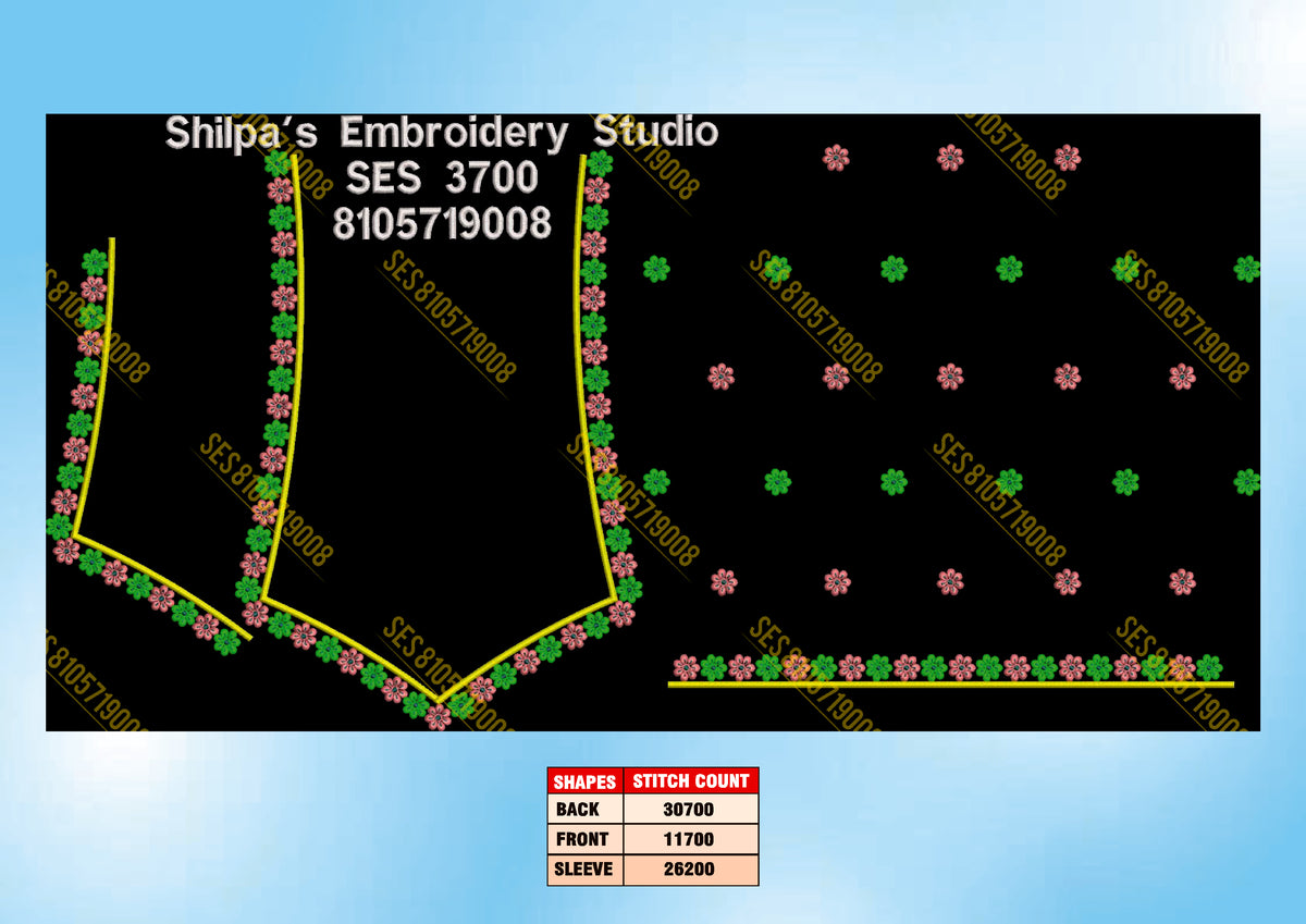 Embroidery Designs 3601-3700 Series