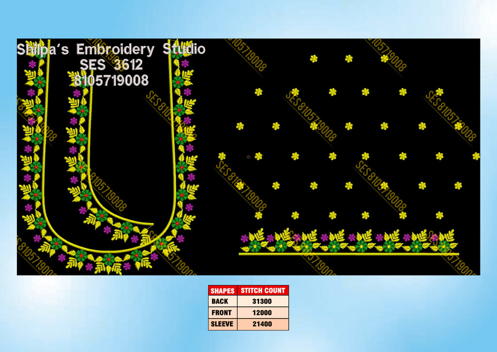 Embroidery Designs 3601-3700 Series