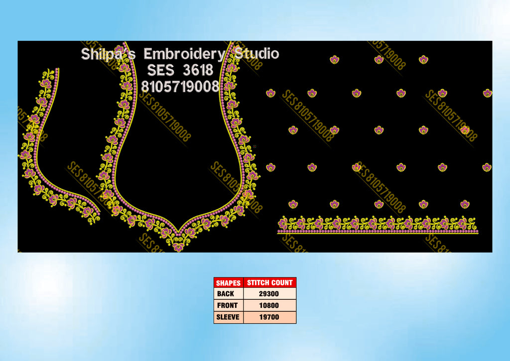 Embroidery Designs 3601-3700 Series