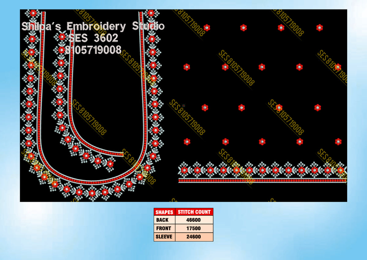 Embroidery Designs 3601-3700 Series
