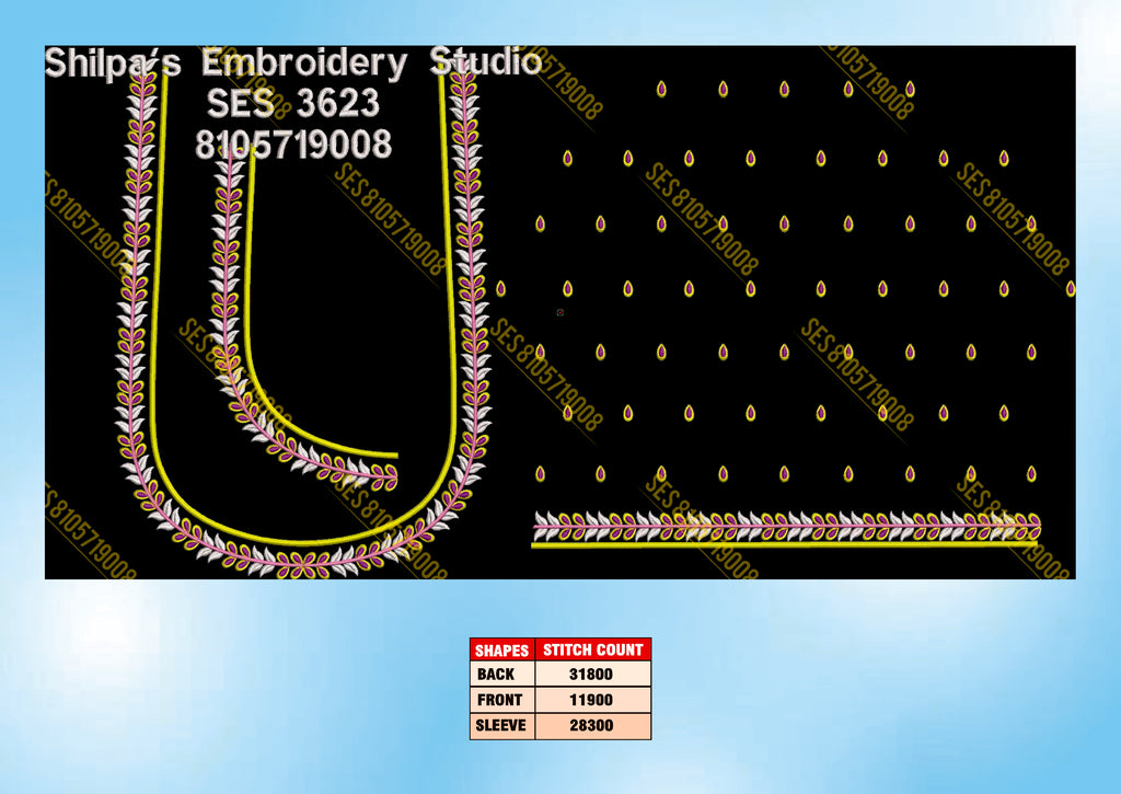 Embroidery Designs 3601-3700 Series