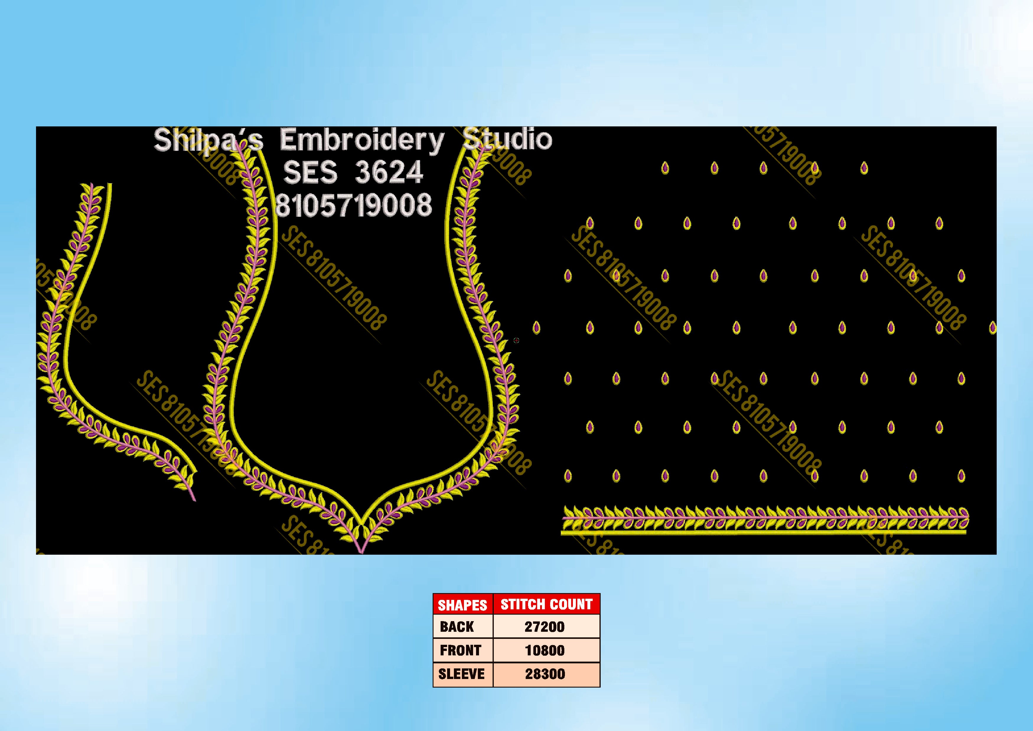 Embroidery Designs 3601-3700 Series