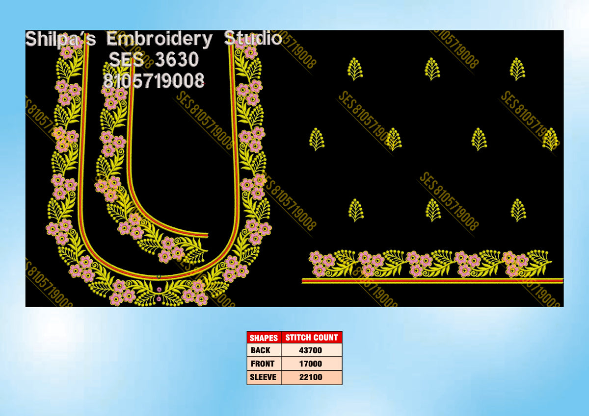 Embroidery Designs 3601-3700 Series