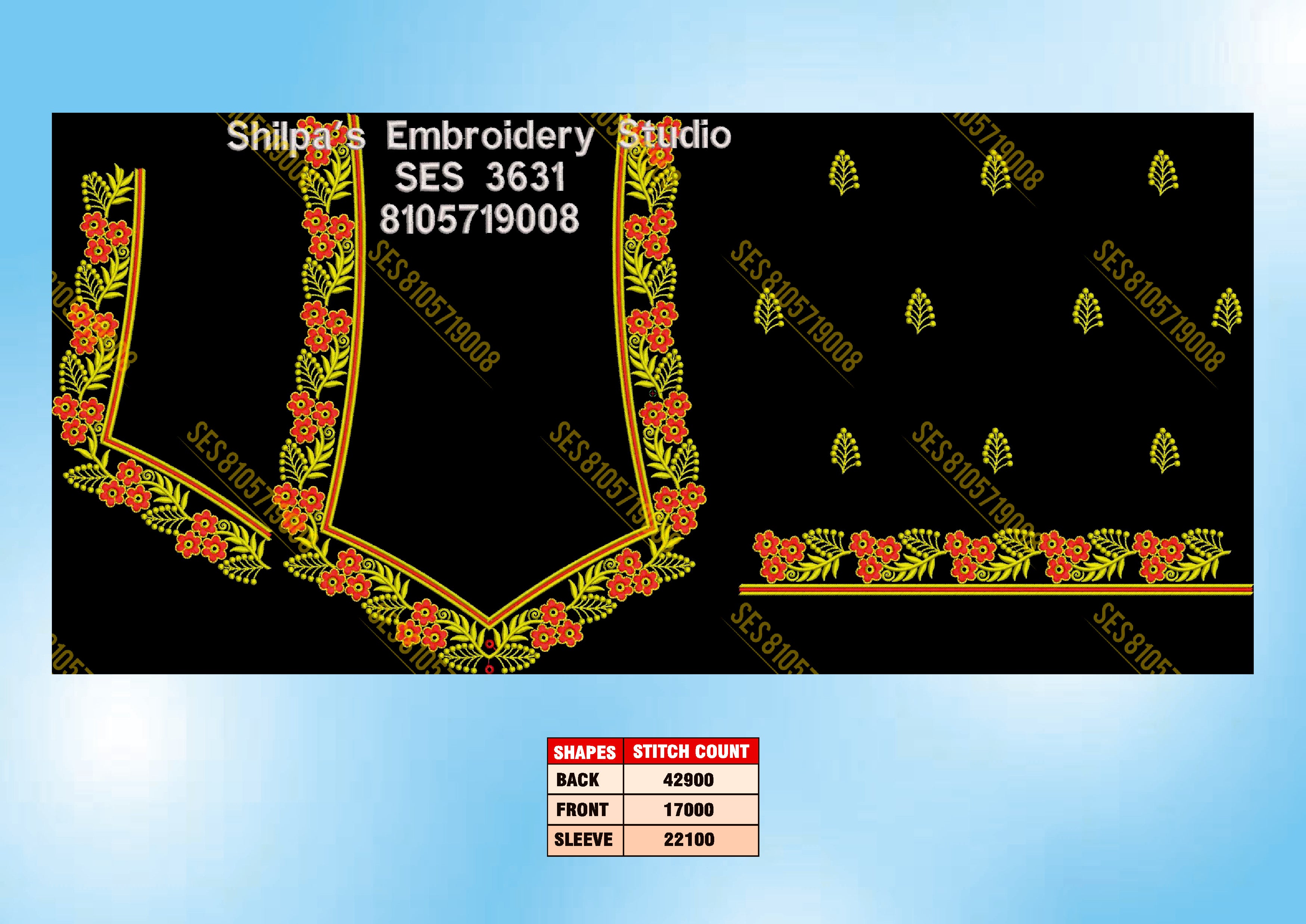 Embroidery Designs 3601-3700 Series