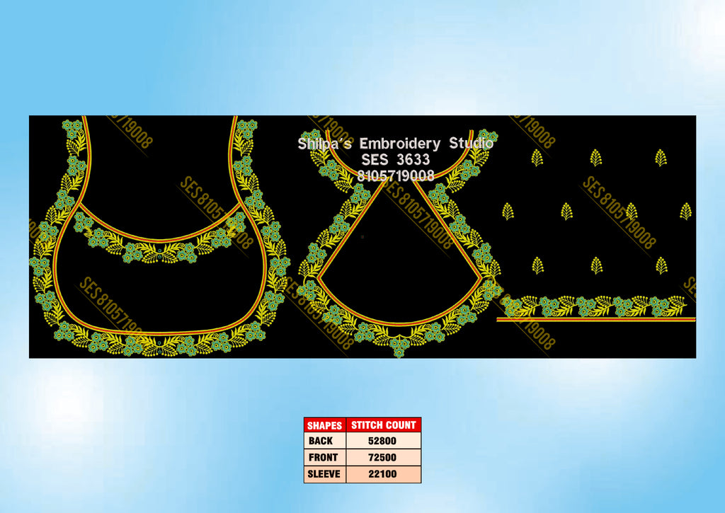 Embroidery Designs 3601-3700 Series
