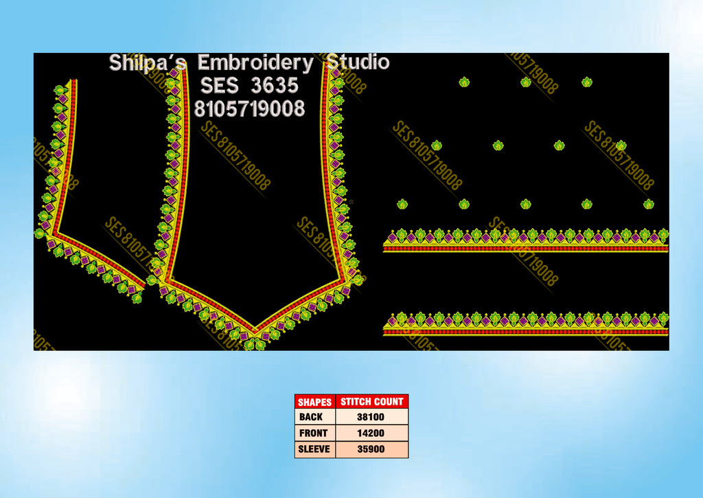 Embroidery Designs 3601-3700 Series
