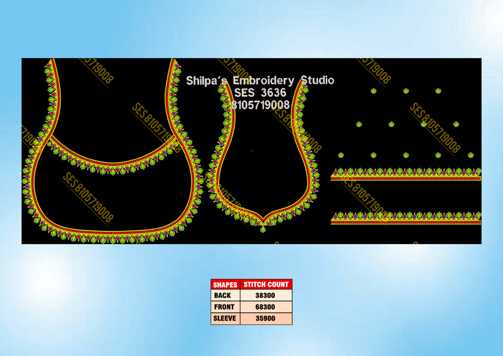 Embroidery Designs 3601-3700 Series