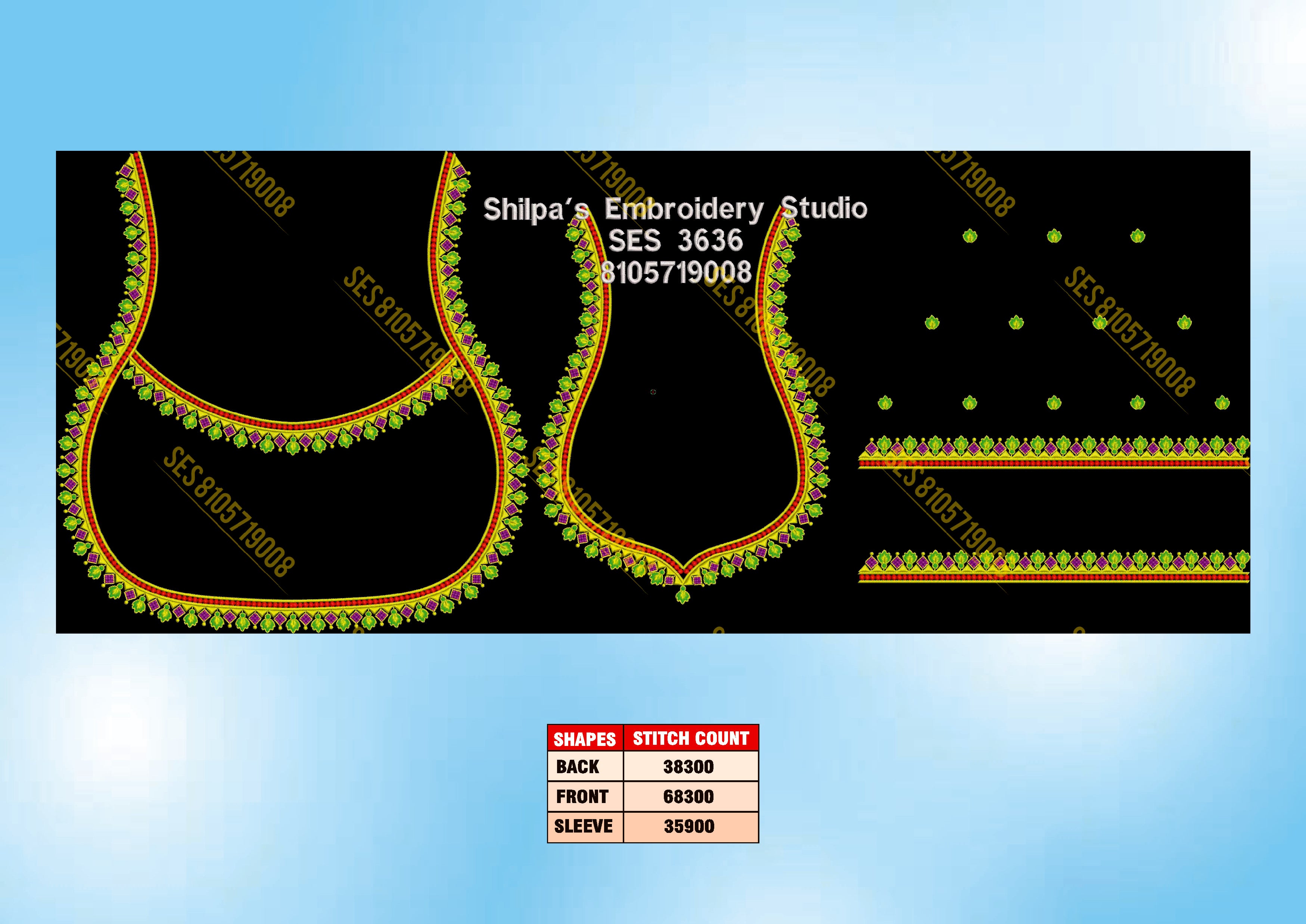 Embroidery Designs 3601-3700 Series