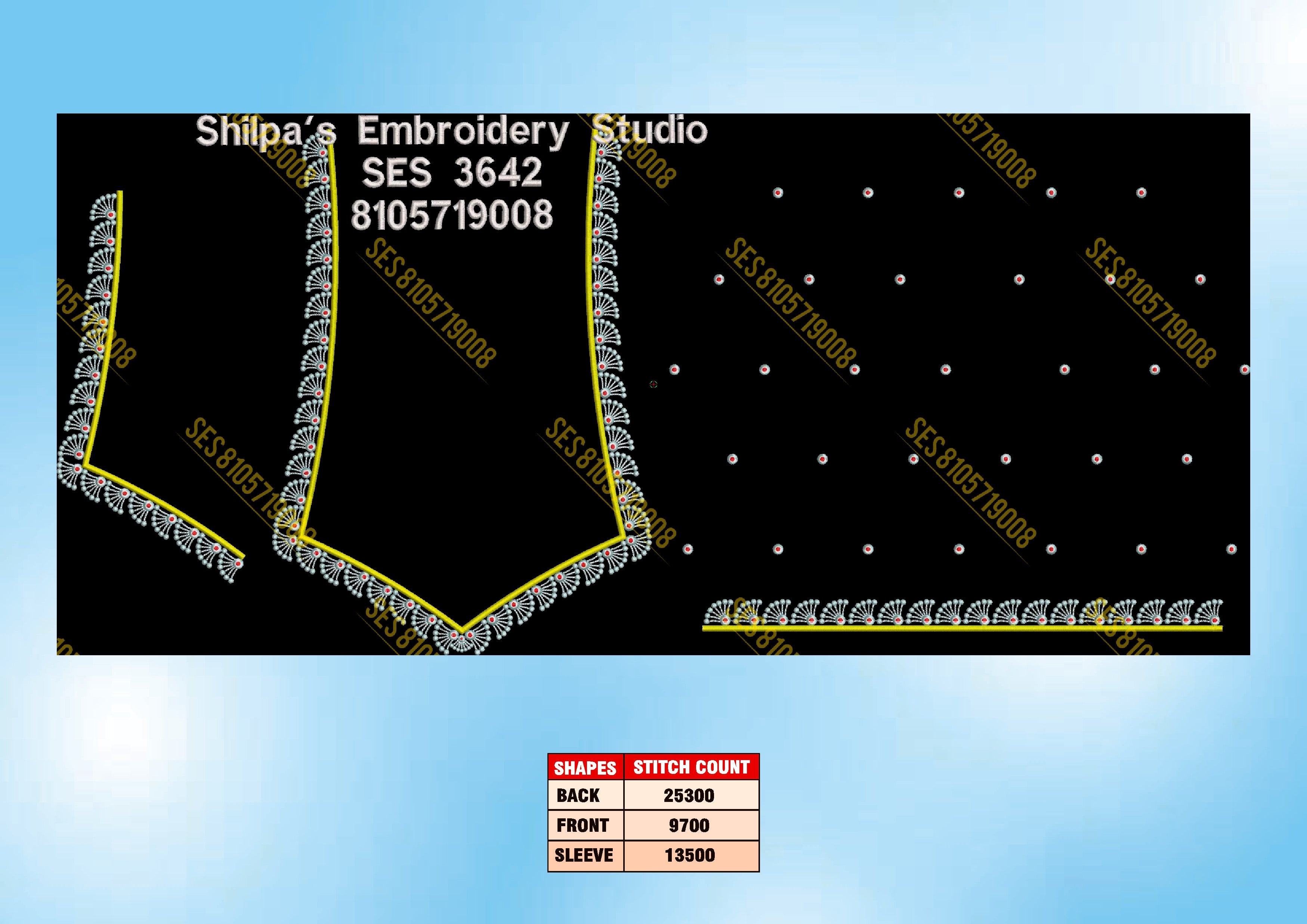 Embroidery Designs 3601-3700 Series