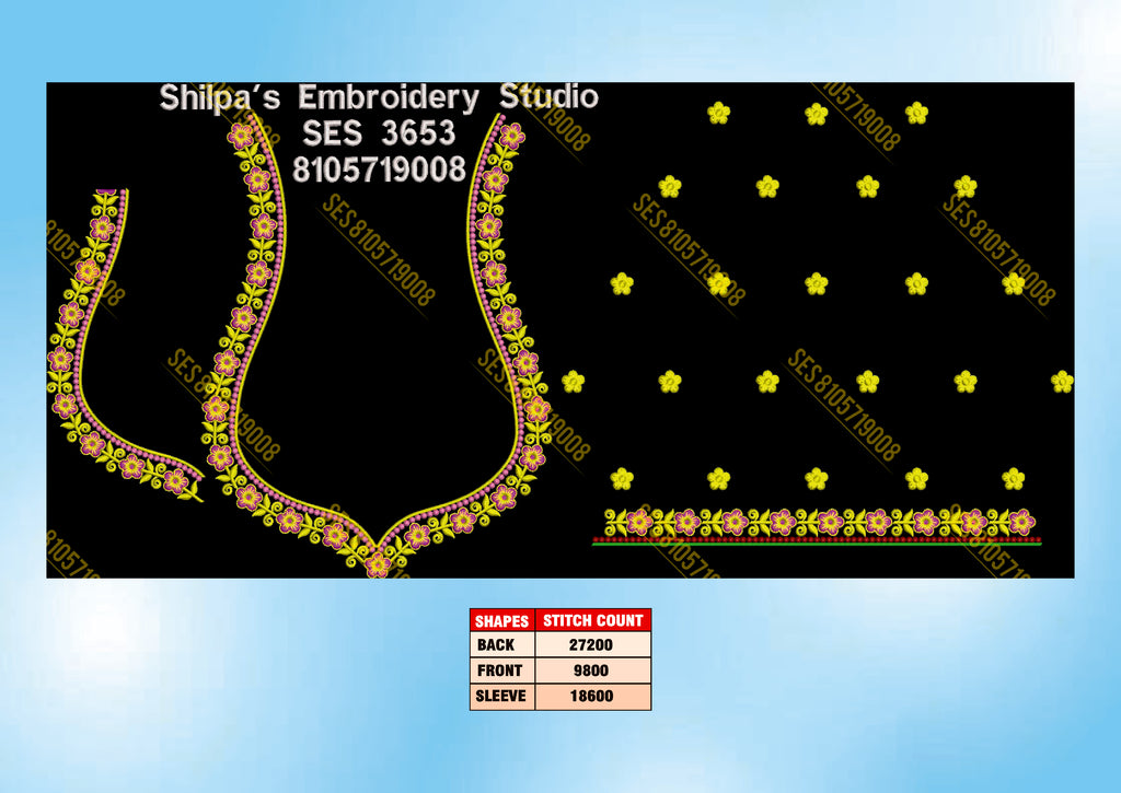 Embroidery Designs 3601-3700 Series