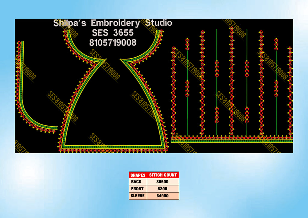 Embroidery Designs 3601-3700 Series