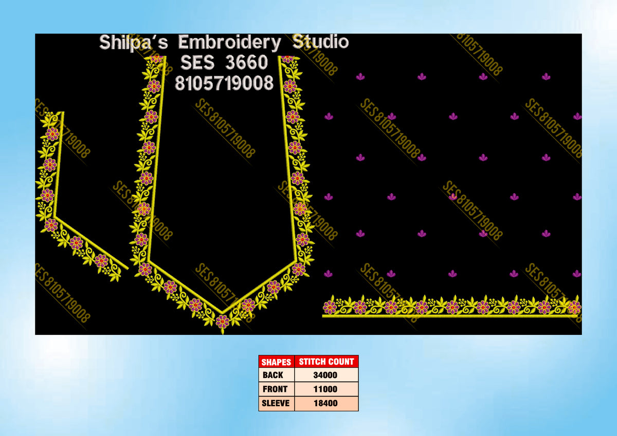 Embroidery Designs 3601-3700 Series