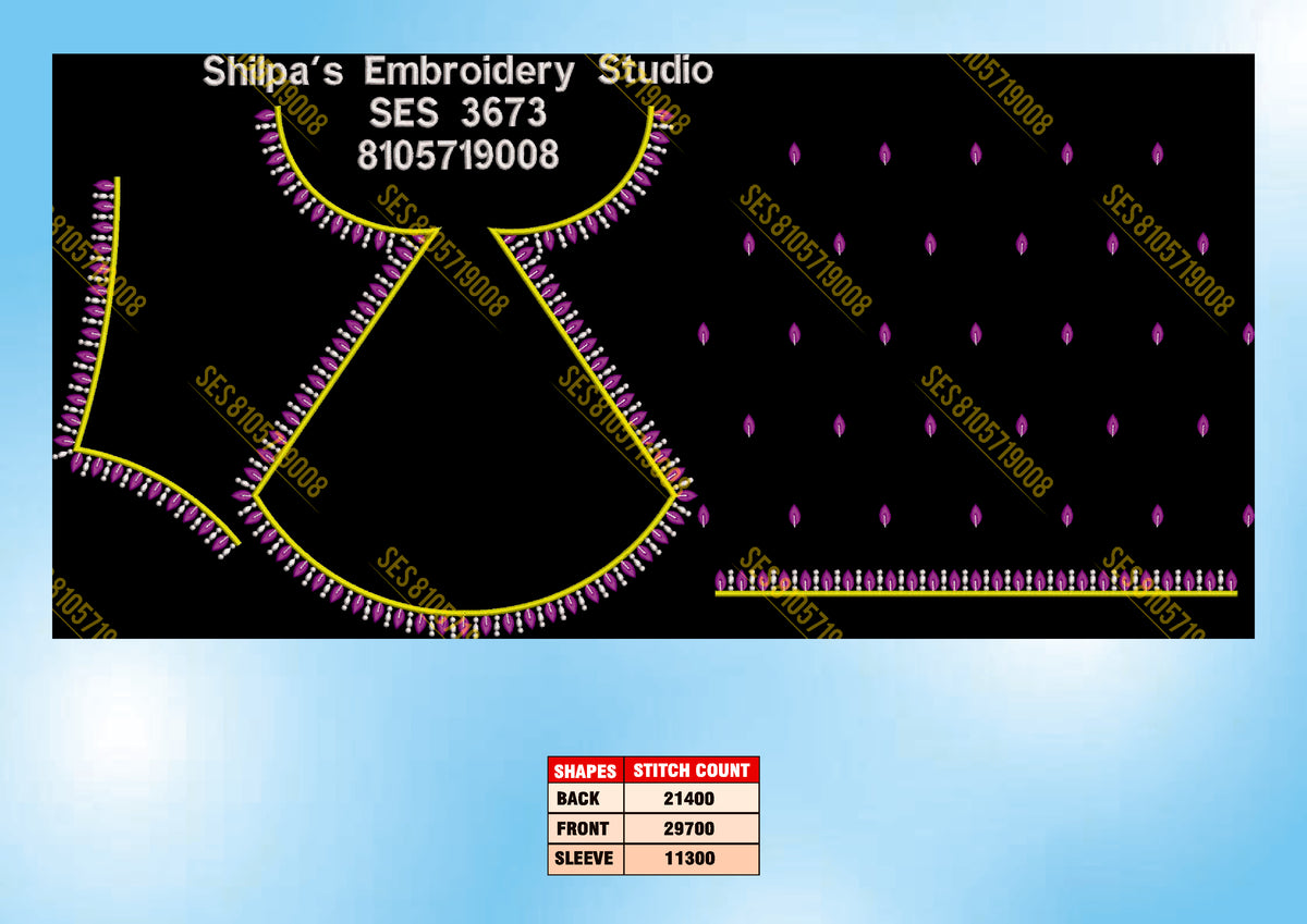 Embroidery Designs 3601-3700 Series