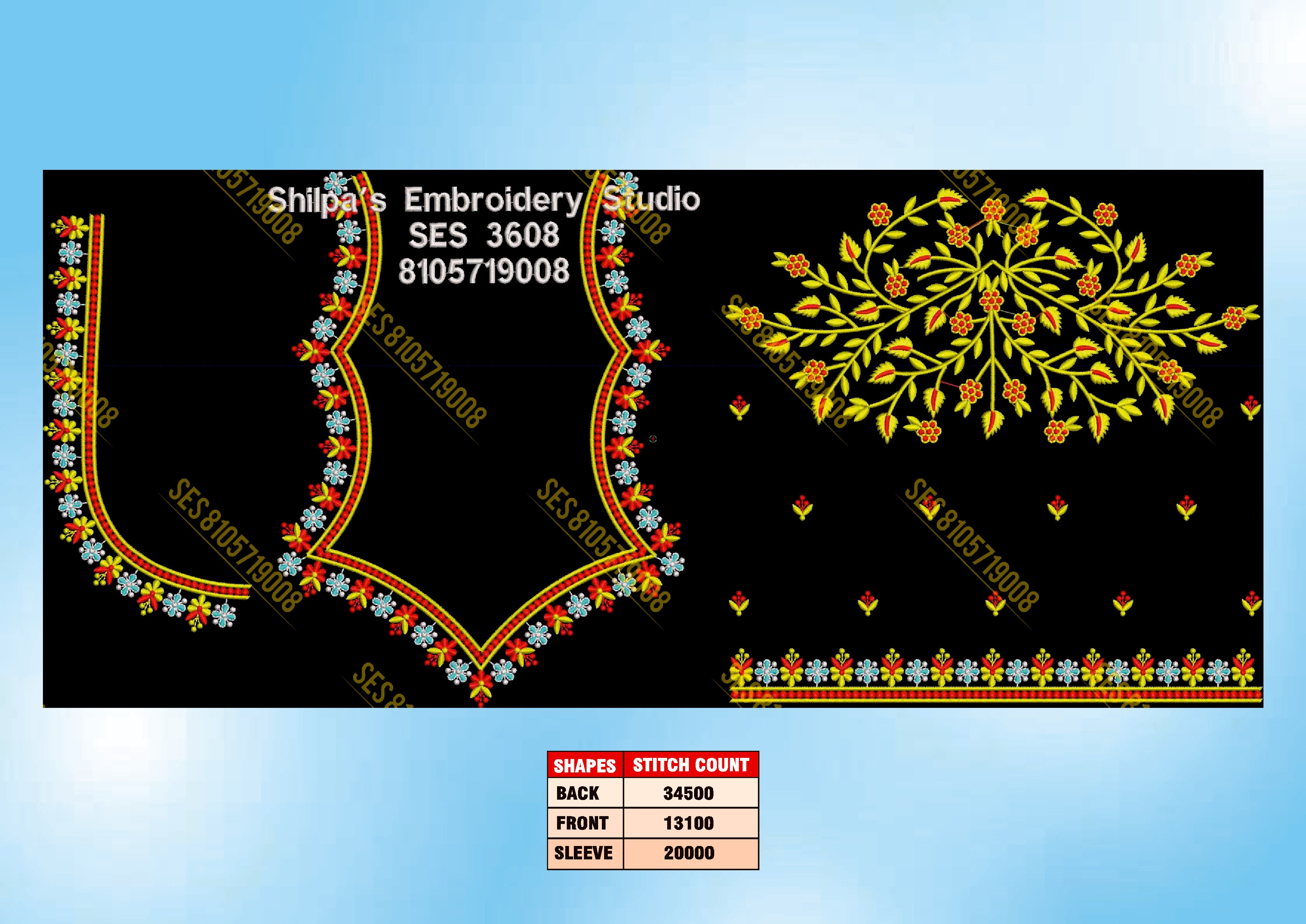 Embroidery Designs 3601-3700 Series