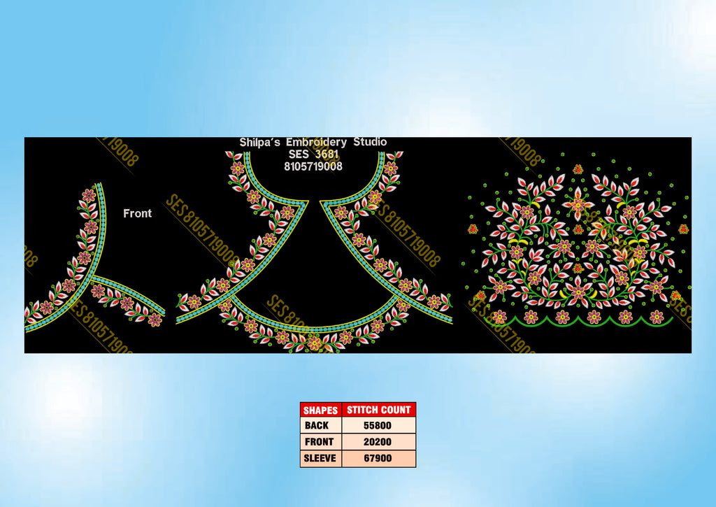 Embroidery Designs 3601-3700 Series