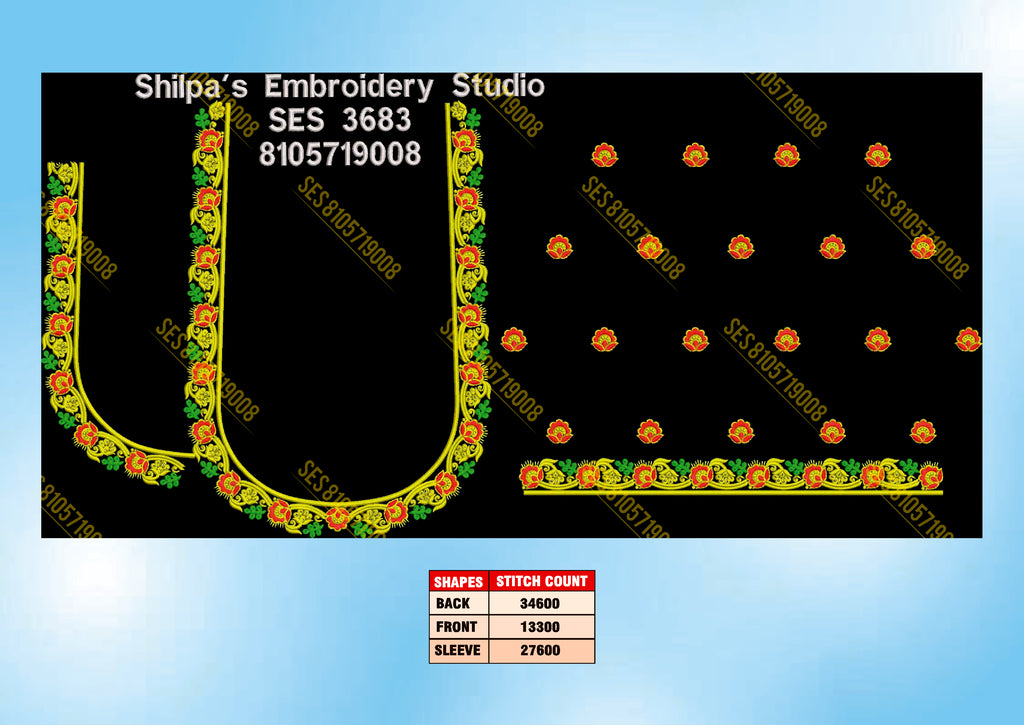 Embroidery Designs 3601-3700 Series