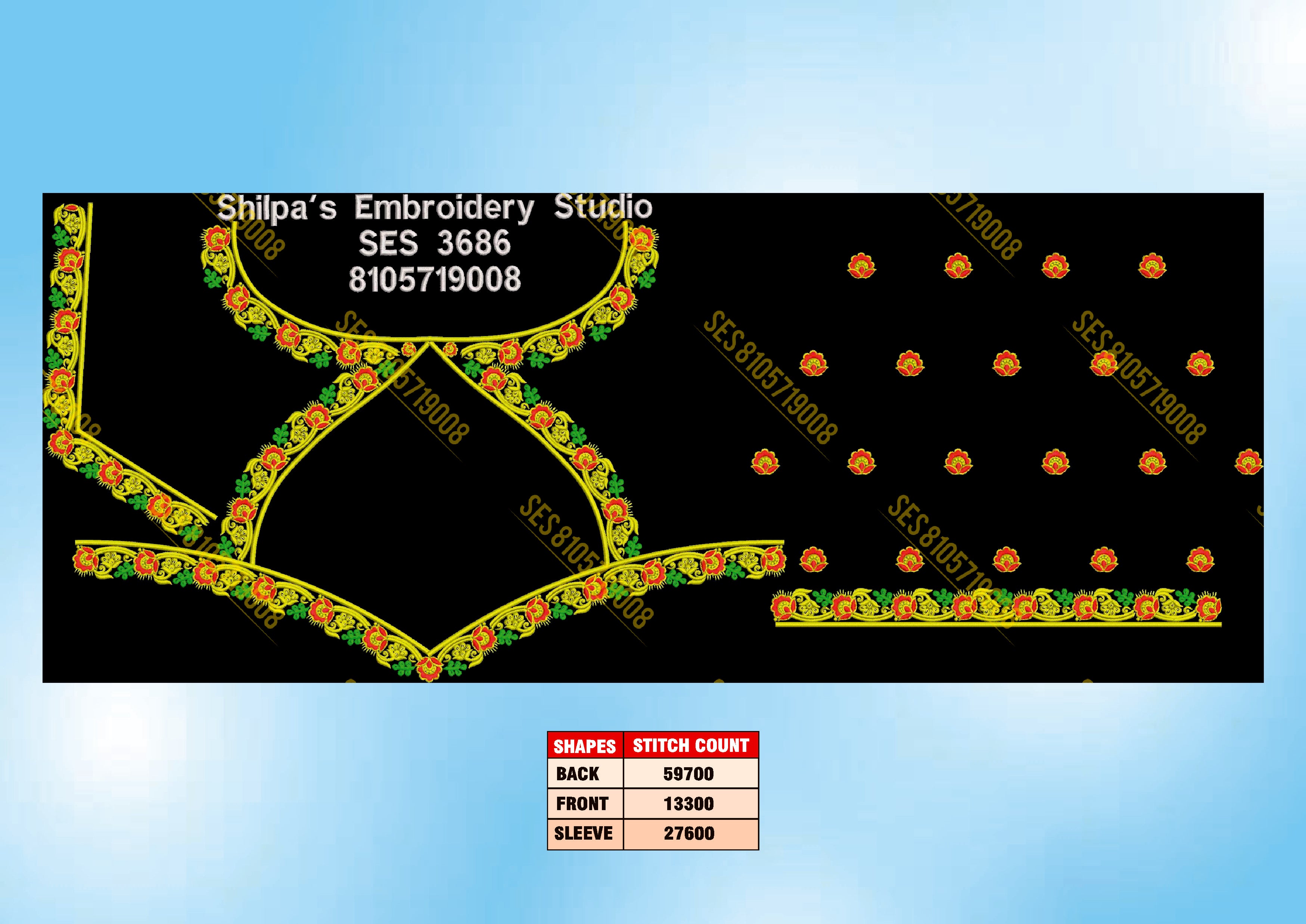Embroidery Designs 3601-3700 Series