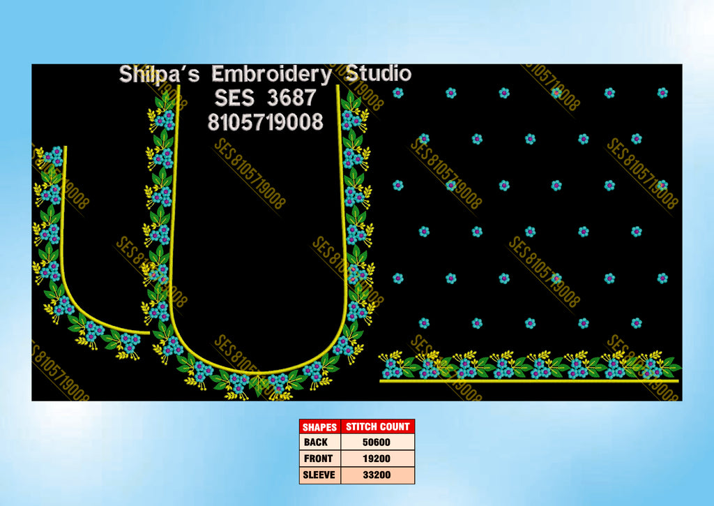 Embroidery Designs 3601-3700 Series