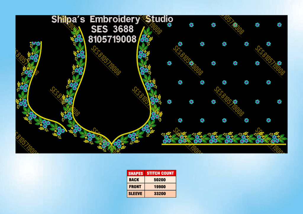 Embroidery Designs 3601-3700 Series
