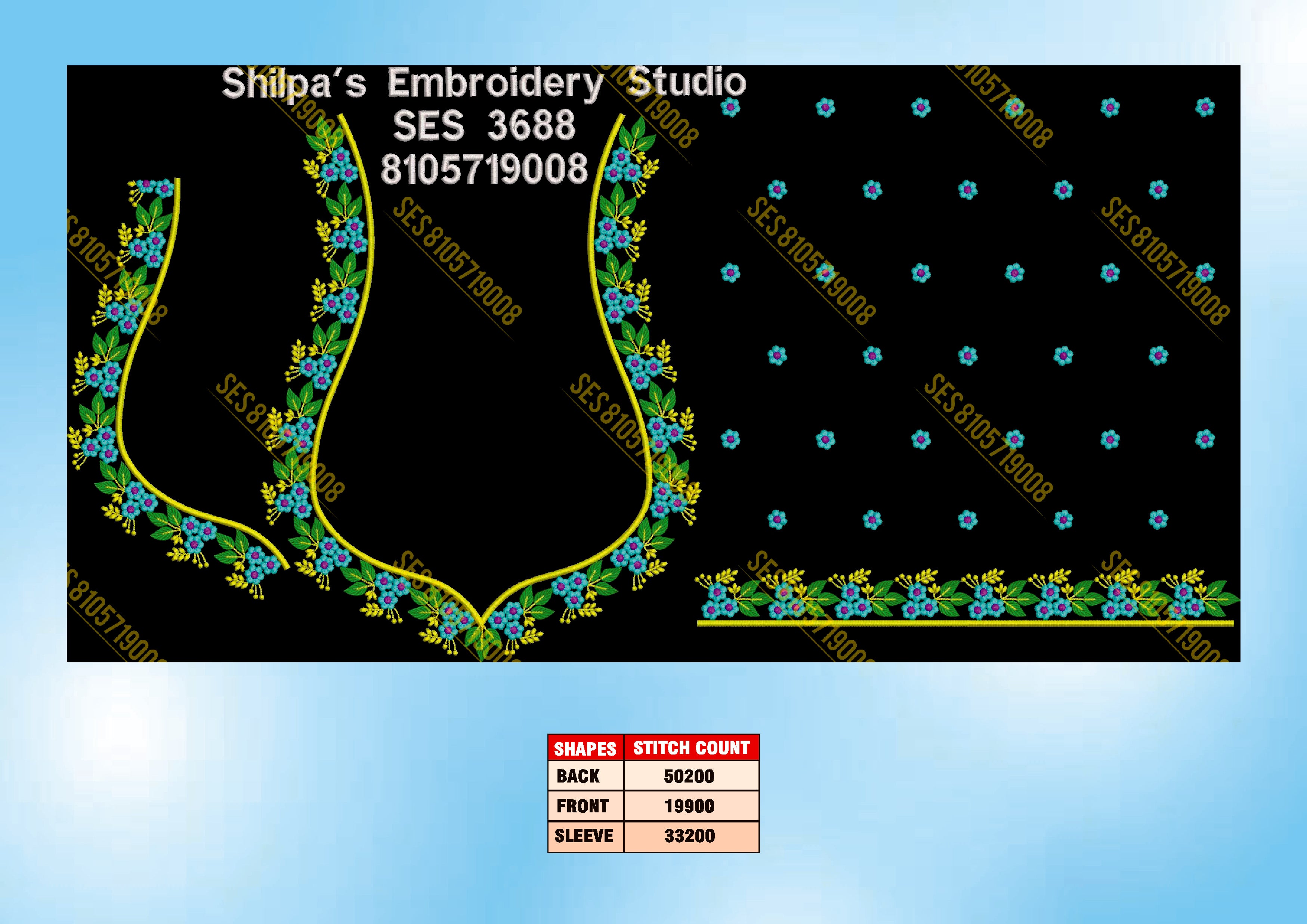Embroidery Designs 3601-3700 Series