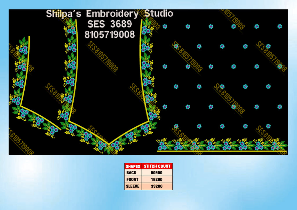 Embroidery Designs 3601-3700 Series