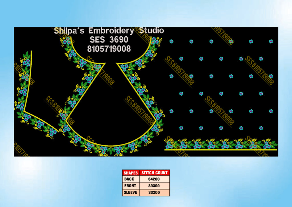 Embroidery Designs 3601-3700 Series