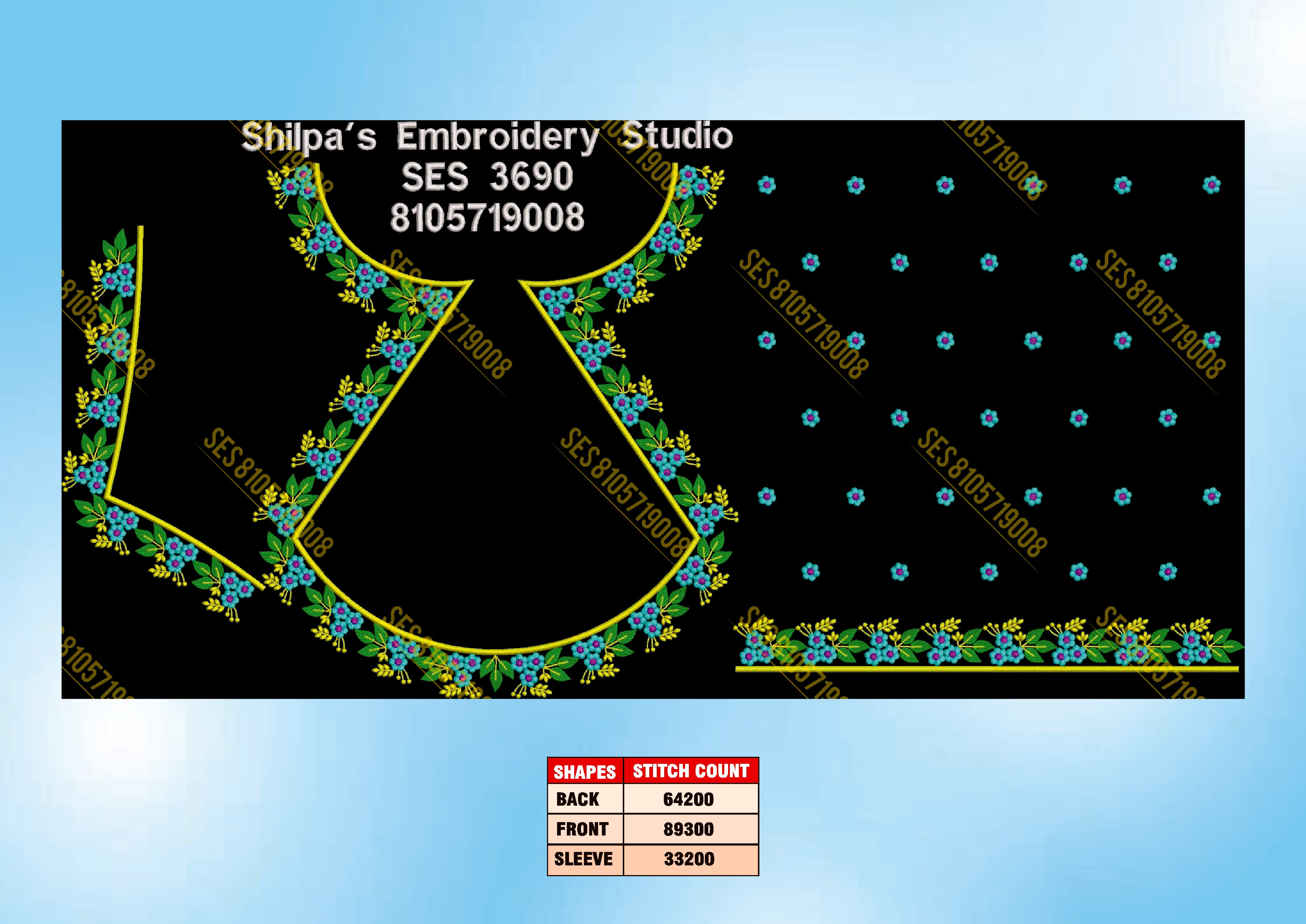 Embroidery Designs 3601-3700 Series