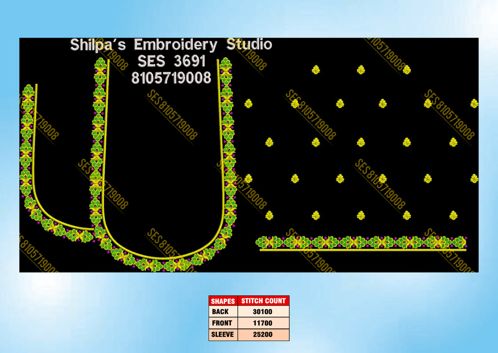 Embroidery Designs 3601-3700 Series