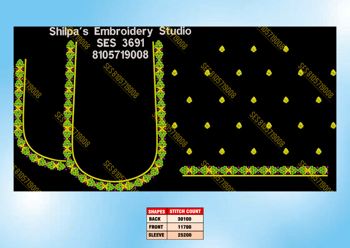 Embroidery Designs 3601-3700 Series