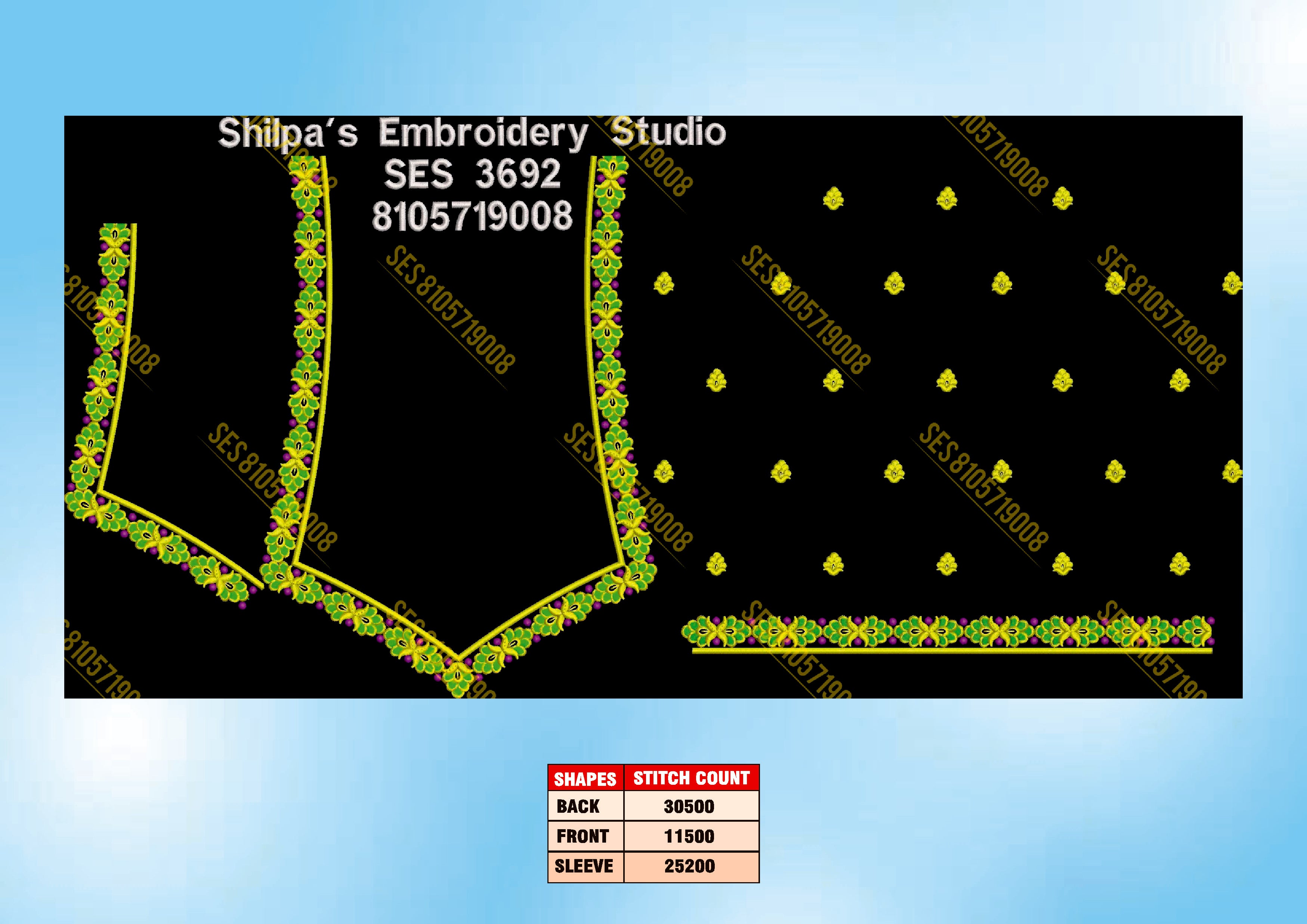 Embroidery Designs 3601-3700 Series