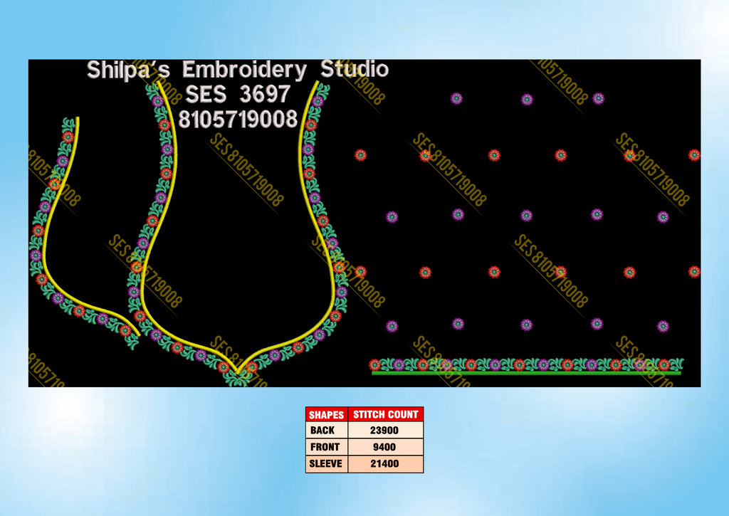 Embroidery Designs 3601-3700 Series