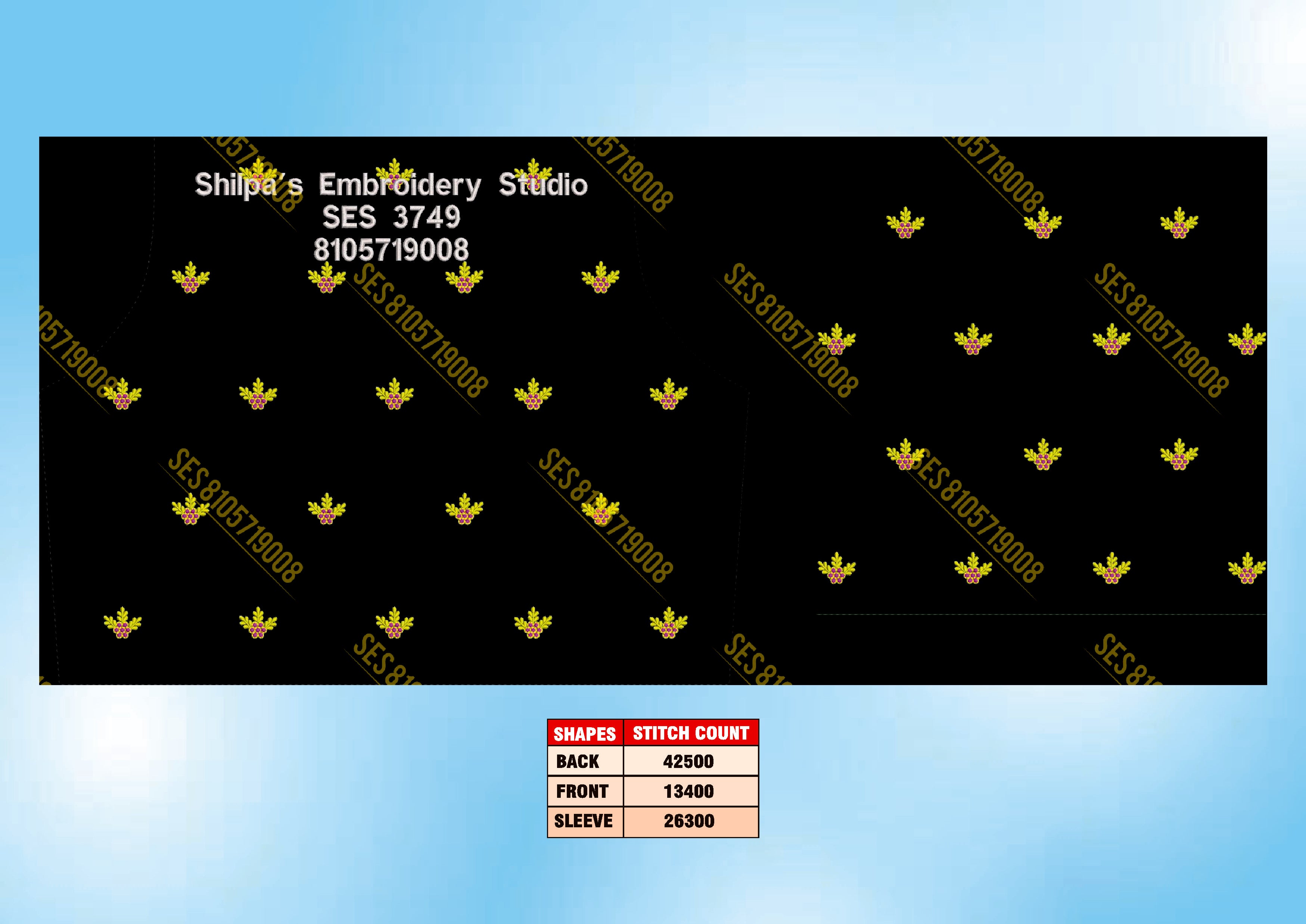Embroidery Designs 3701-3800 Series