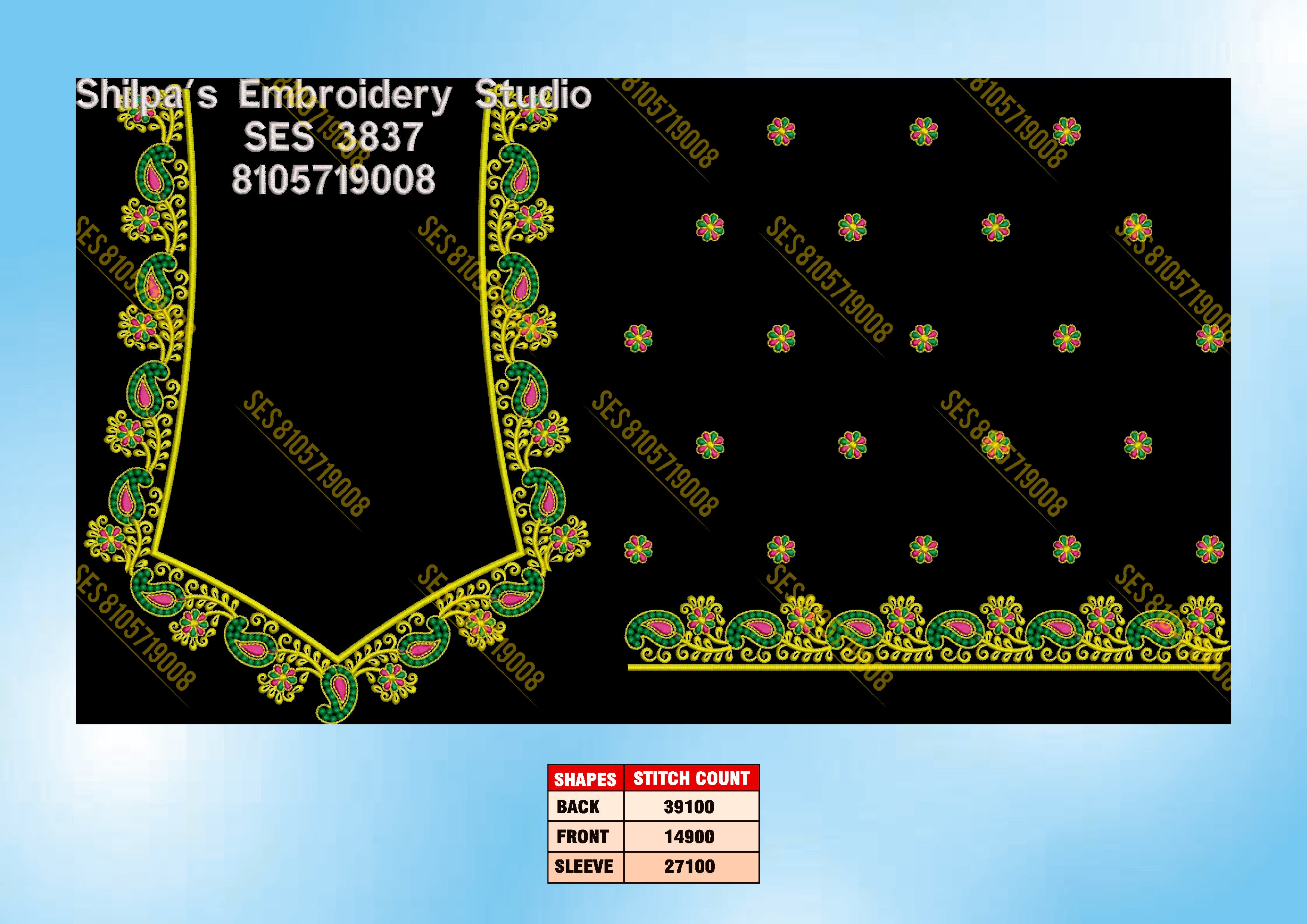 Embroidery Designs 3801-3900 Series