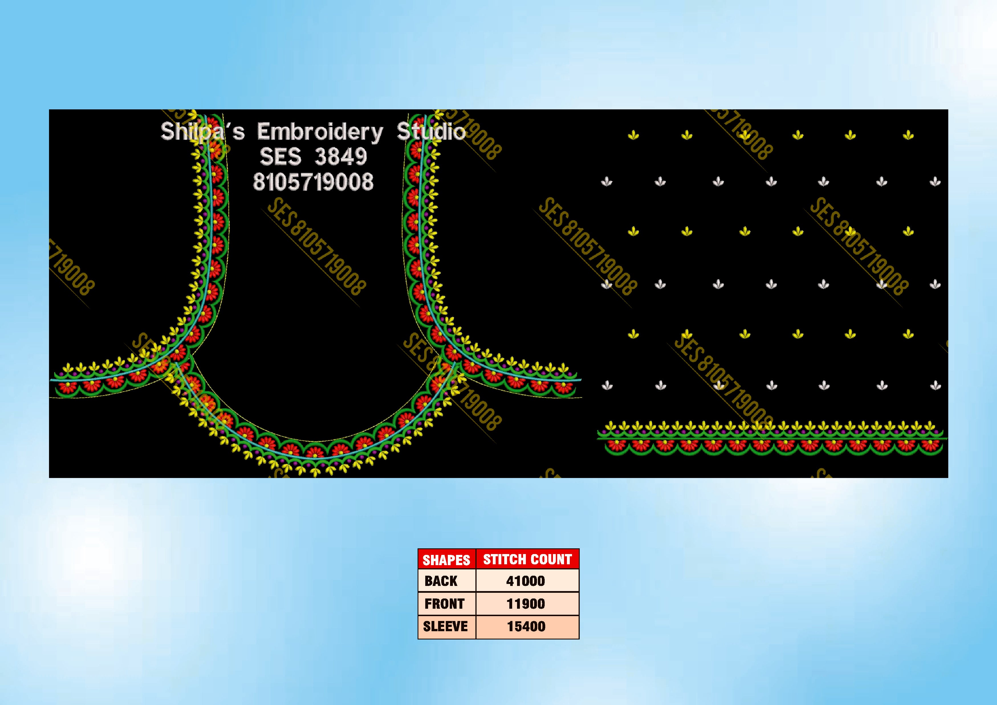 Embroidery Designs 3801-3900 Series