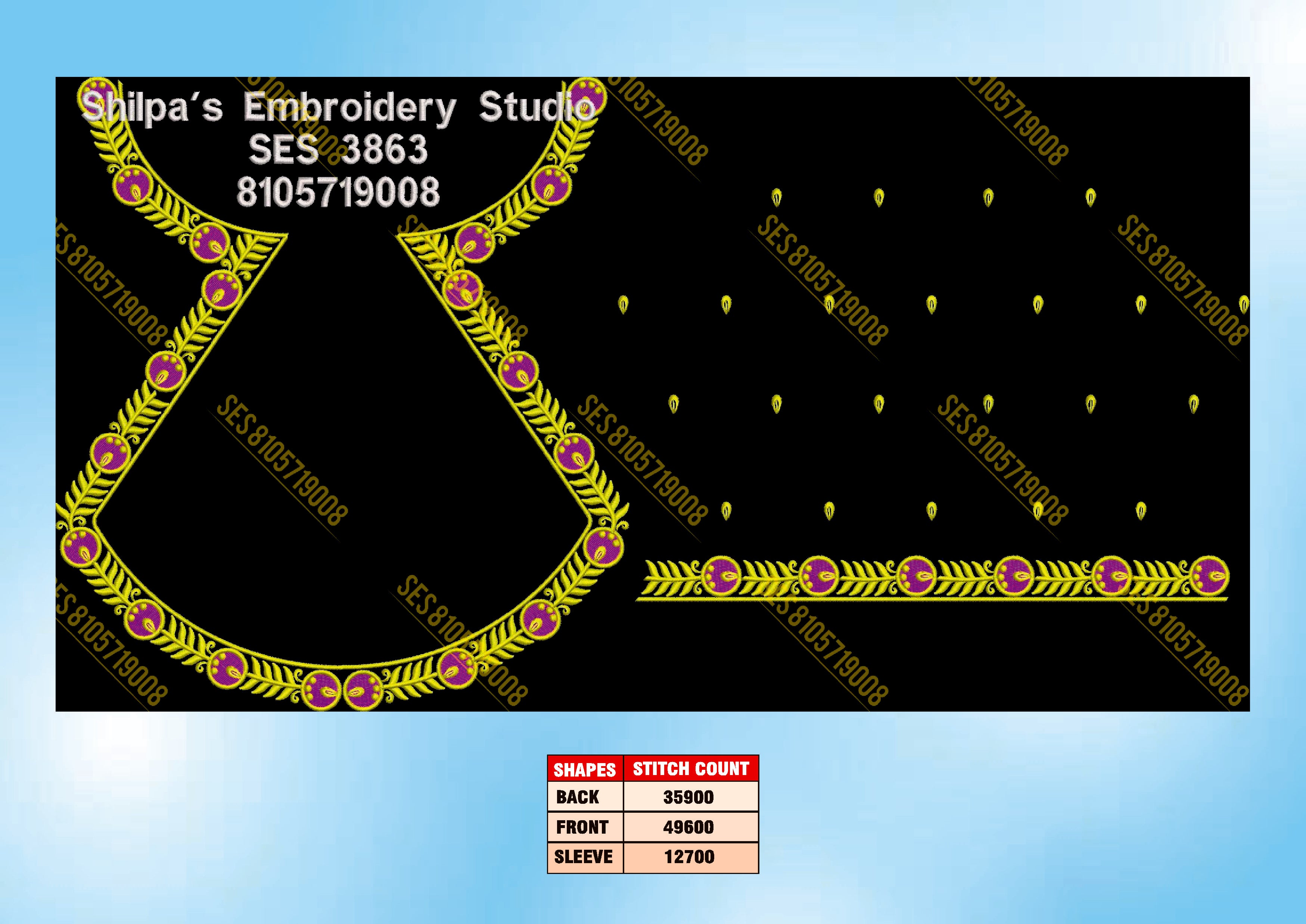 Embroidery Designs 3801-3900 Series