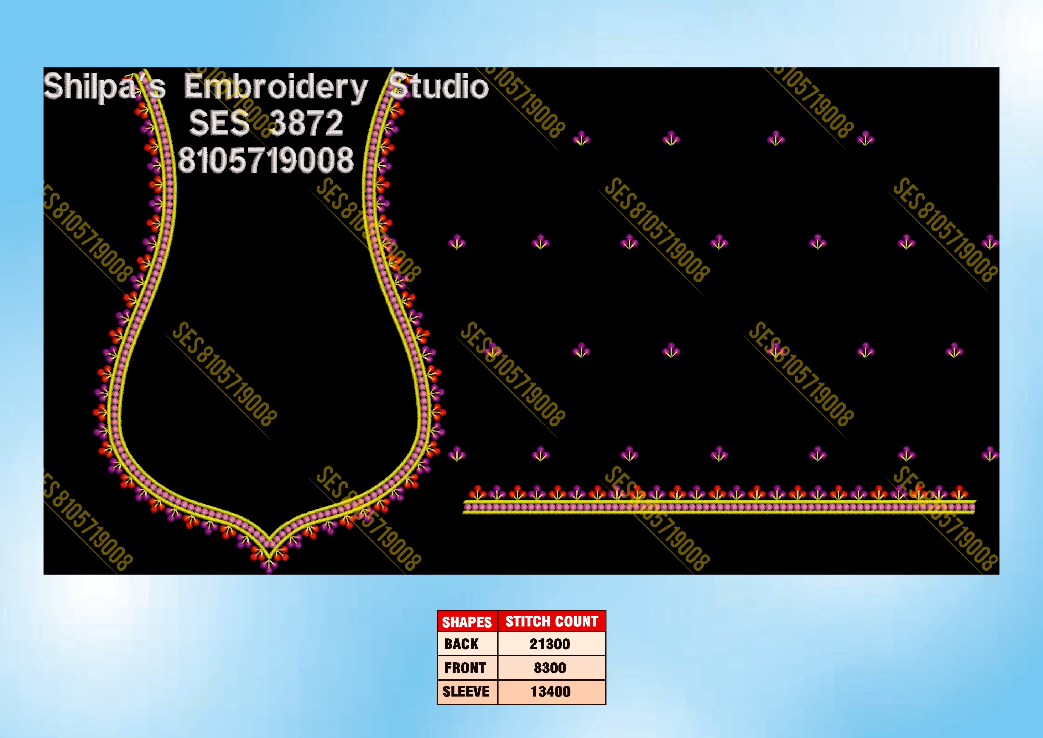 Embroidery Designs 3801-3900 Series