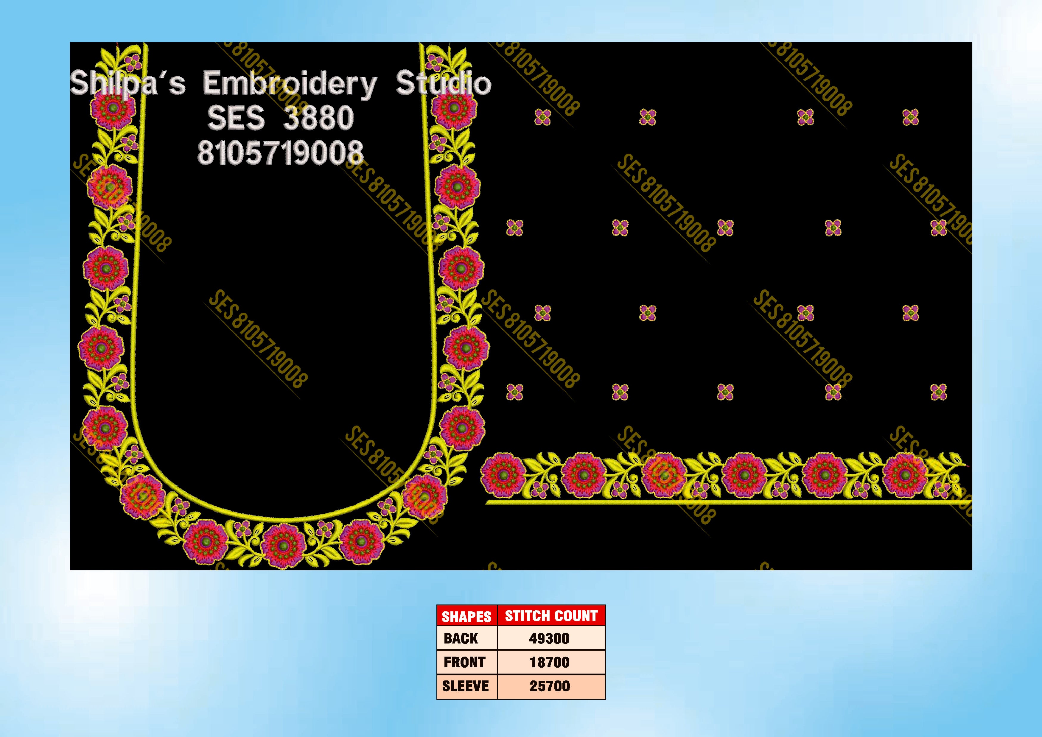 Embroidery Designs 3801-3900 Series