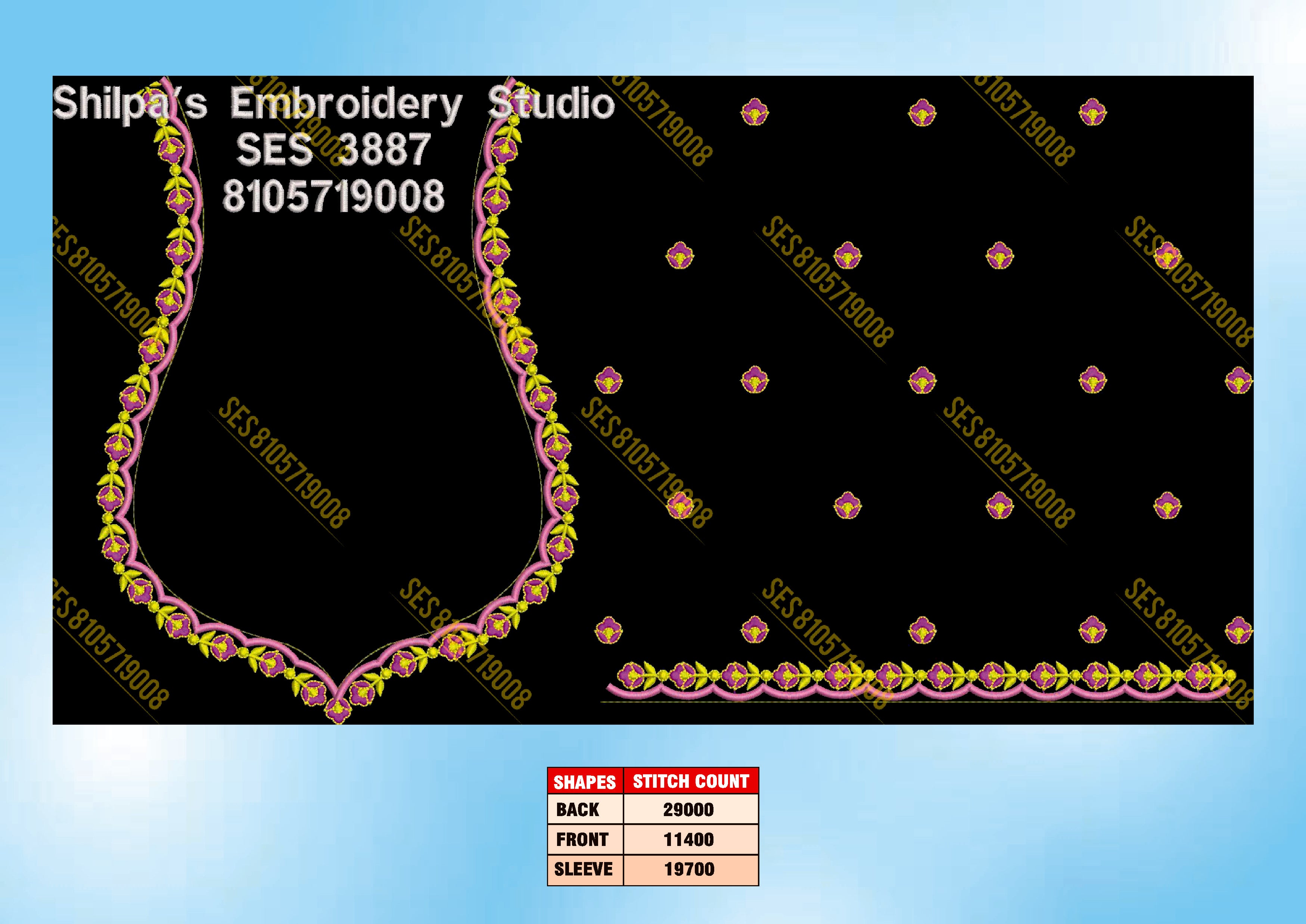 Embroidery Designs 3801-3900 Series