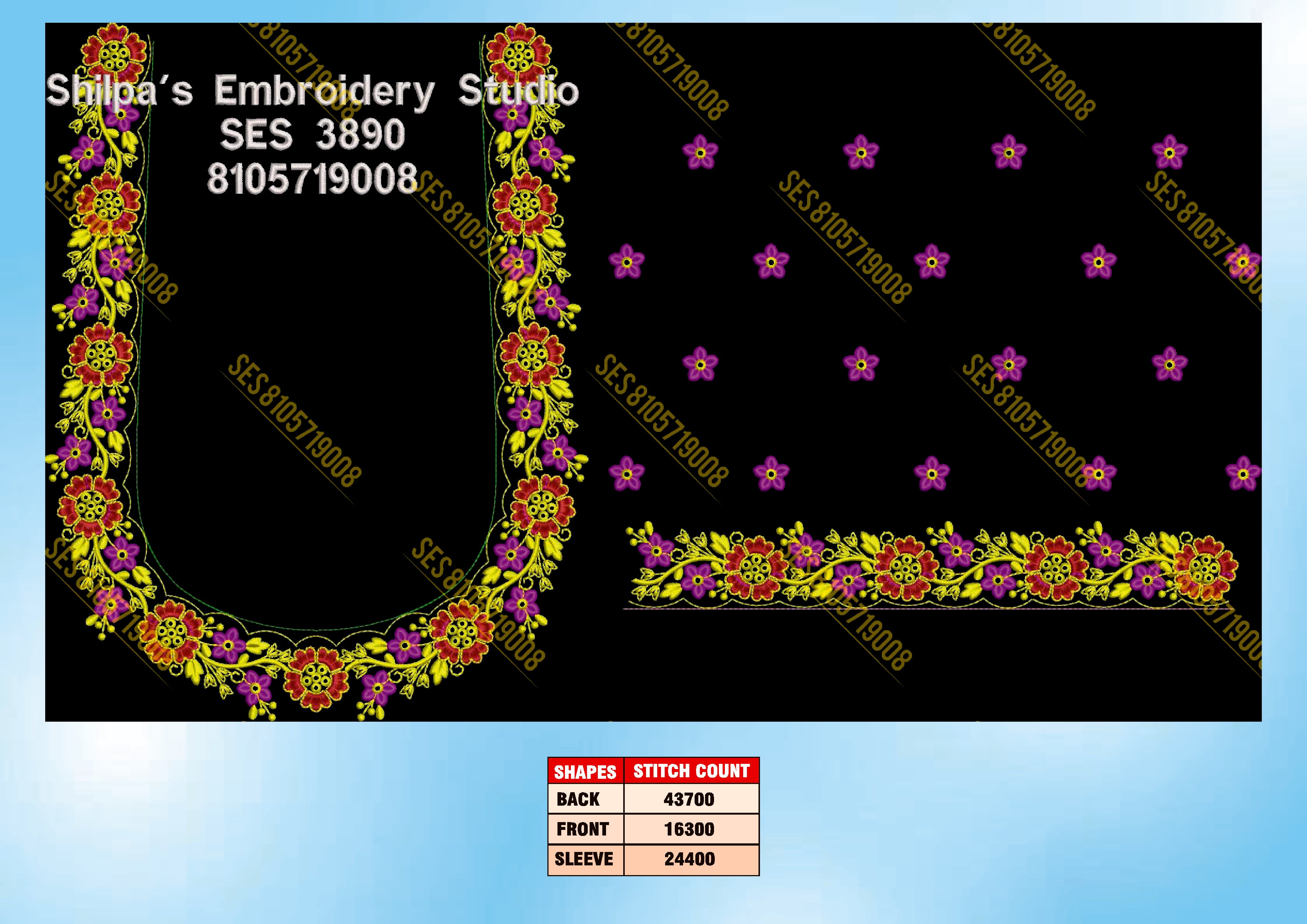 Embroidery Designs 3801-3900 Series