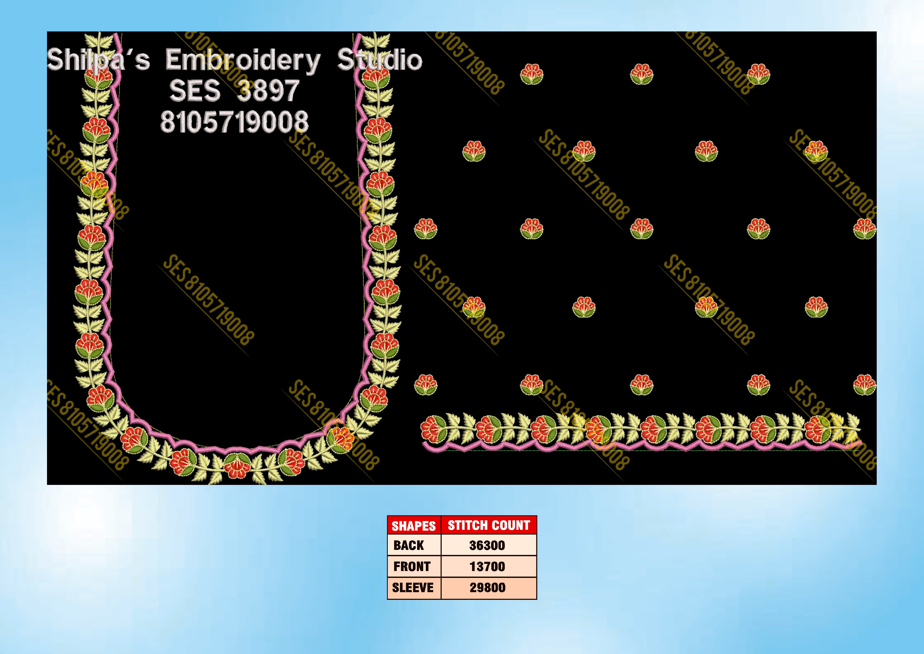Embroidery Designs 3801-3900 Series