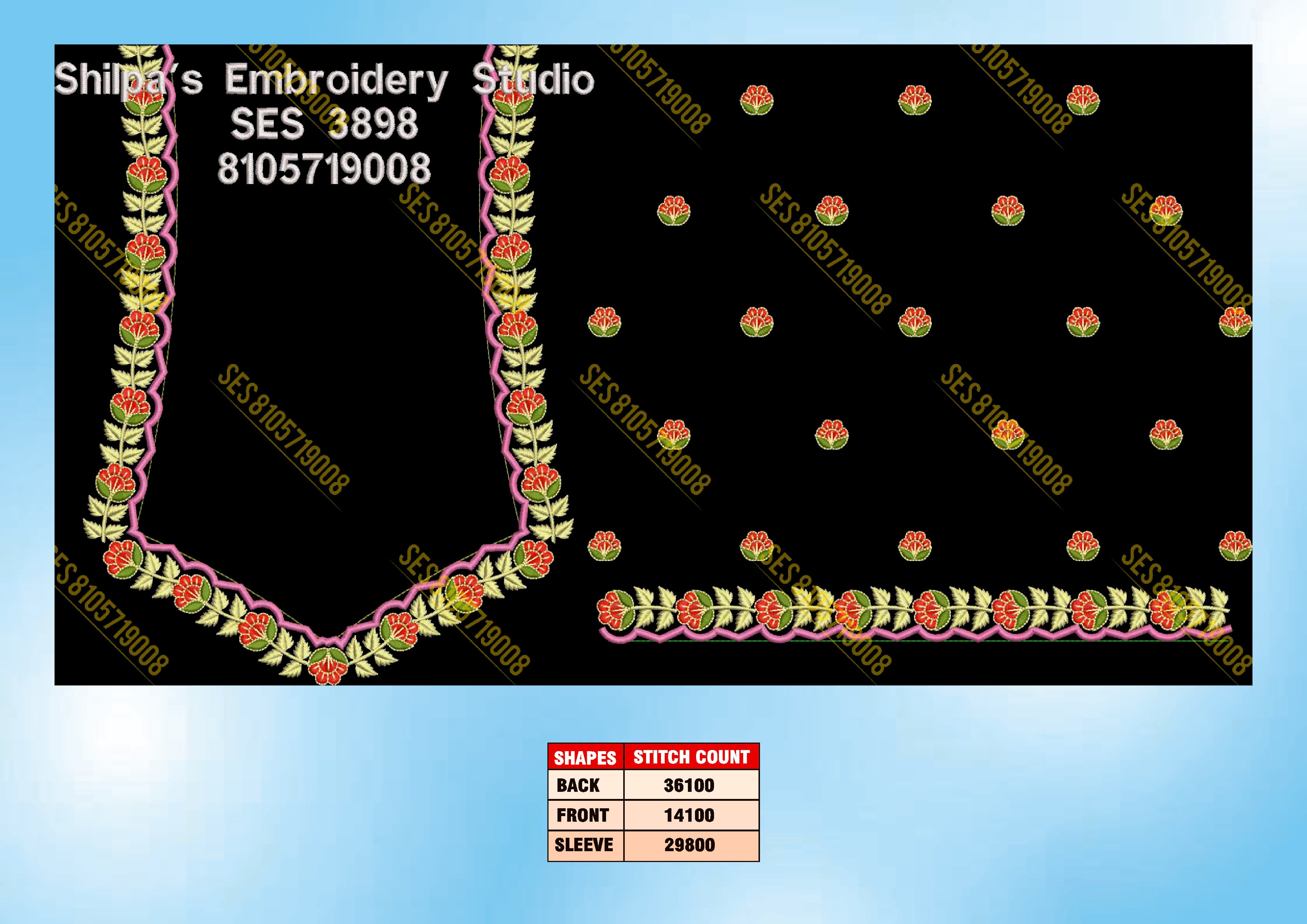 Embroidery Designs 3801-3900 Series