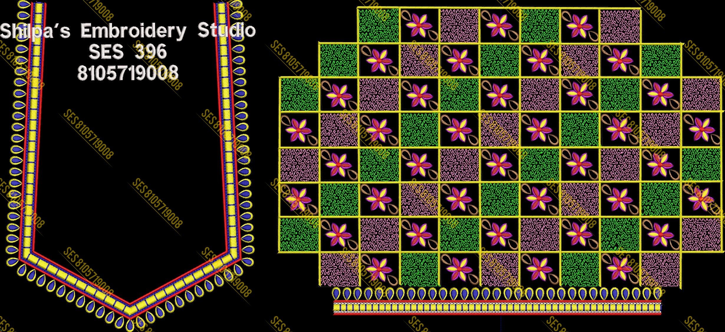 Embroidery Designs 301-400 Series